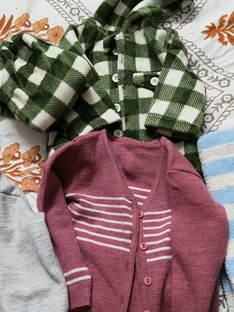 Cozy Knit Cardigan &amp; Fleece Jacket Bundle1to 2yr