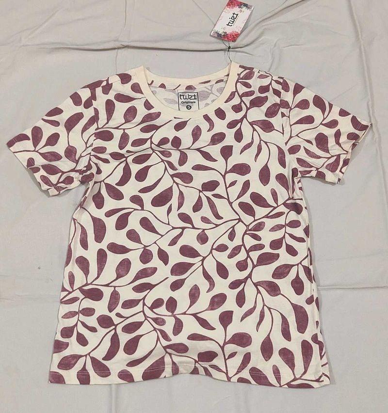 Printed Beige Tshirt