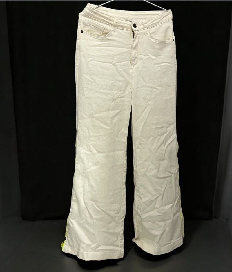 Off-White Wide Leg Jeans