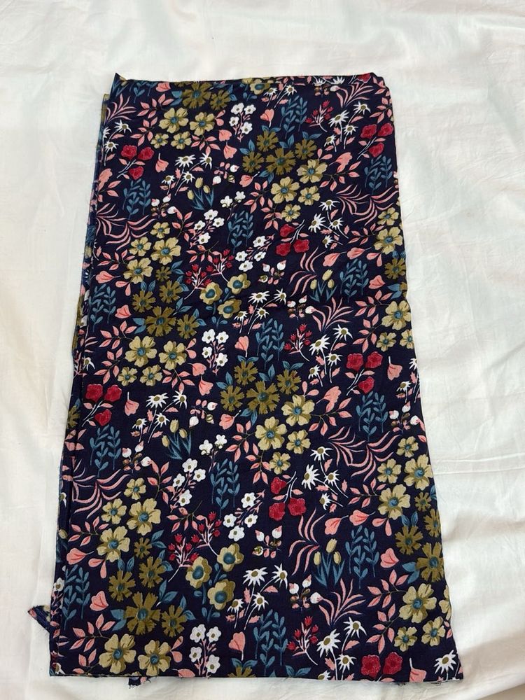 Blue floral Pure CottonFabric