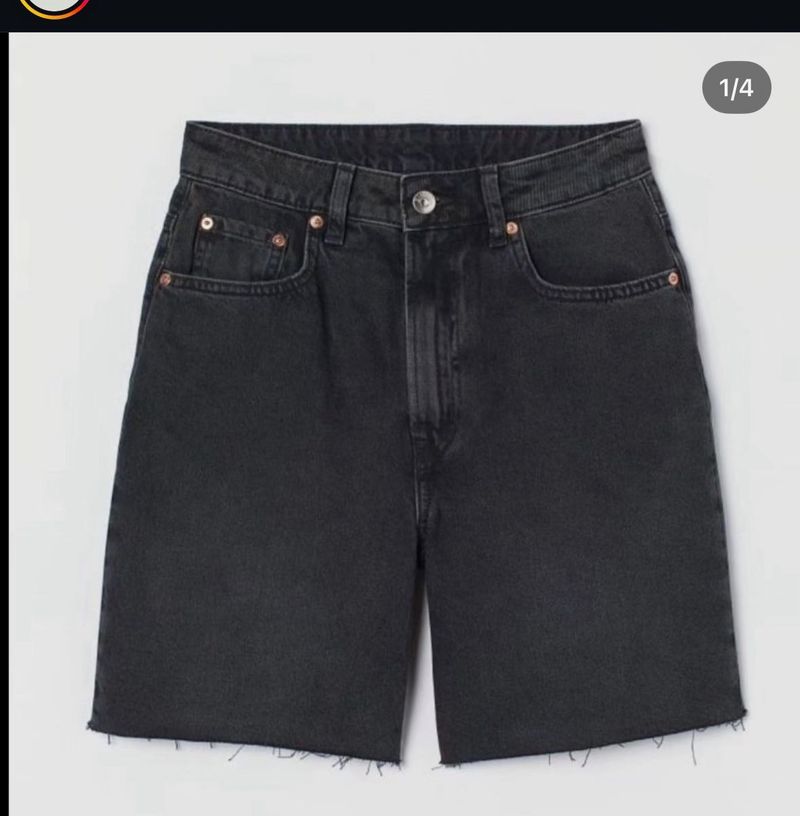 Women's Charcoal Denim Shorts