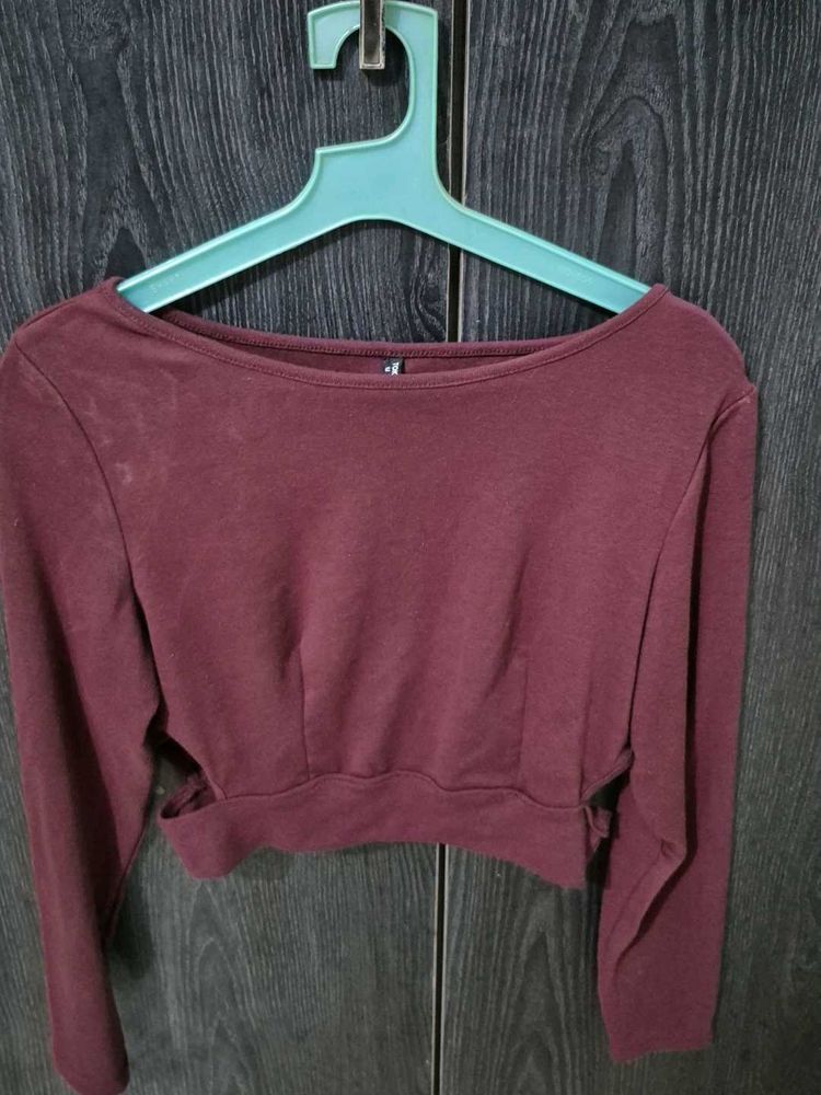Wine Crop Top