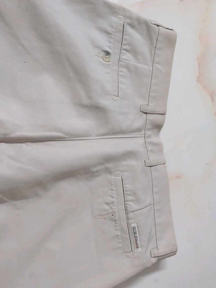 Men's Beige Pant Peter England