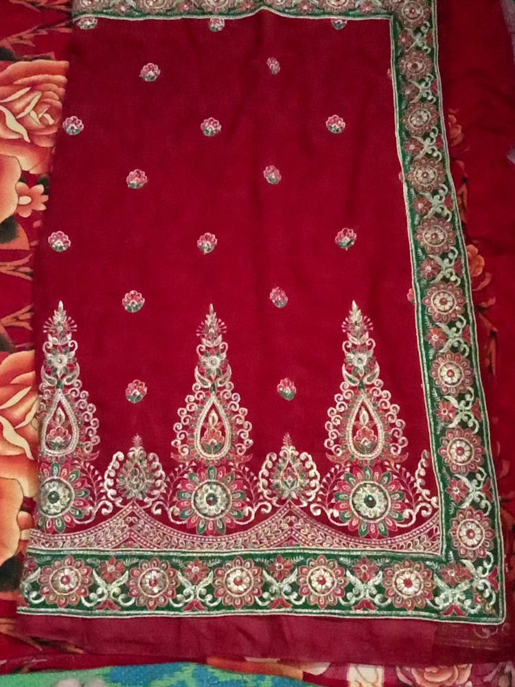 New Heavy Langha Saree Only Sare