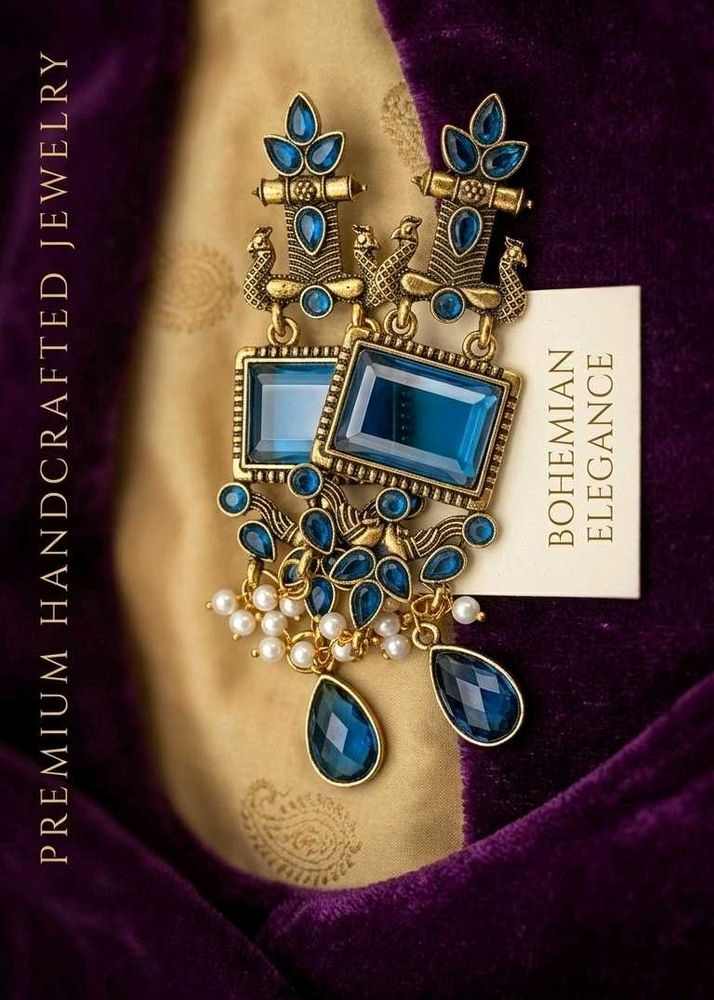 Bohemian Elegance Peacock Earrings