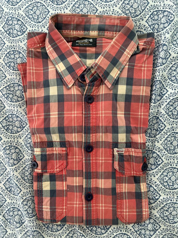 vintage jack and jones checked shirt