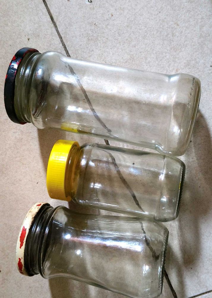 Set of 3 Glass Jars