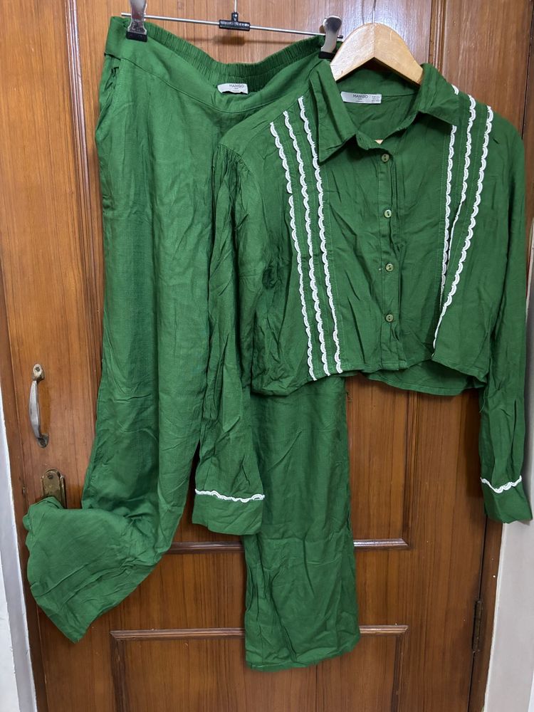 Mango Green Cotton Co-Ord Set