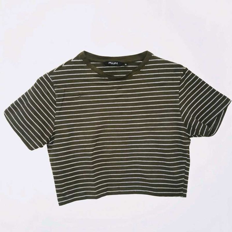 Striped Cropped T-Shirt