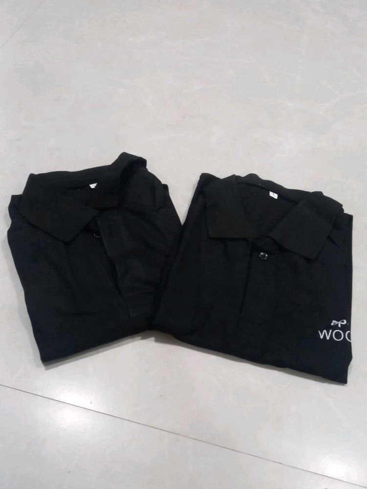 Woods Black Casual 2 T-Shirts Combo