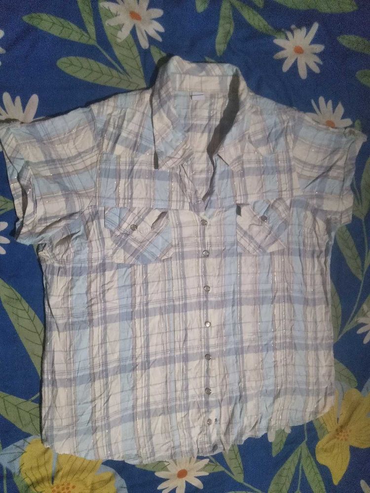 Women's Plaid Short Sleeve Shirt
