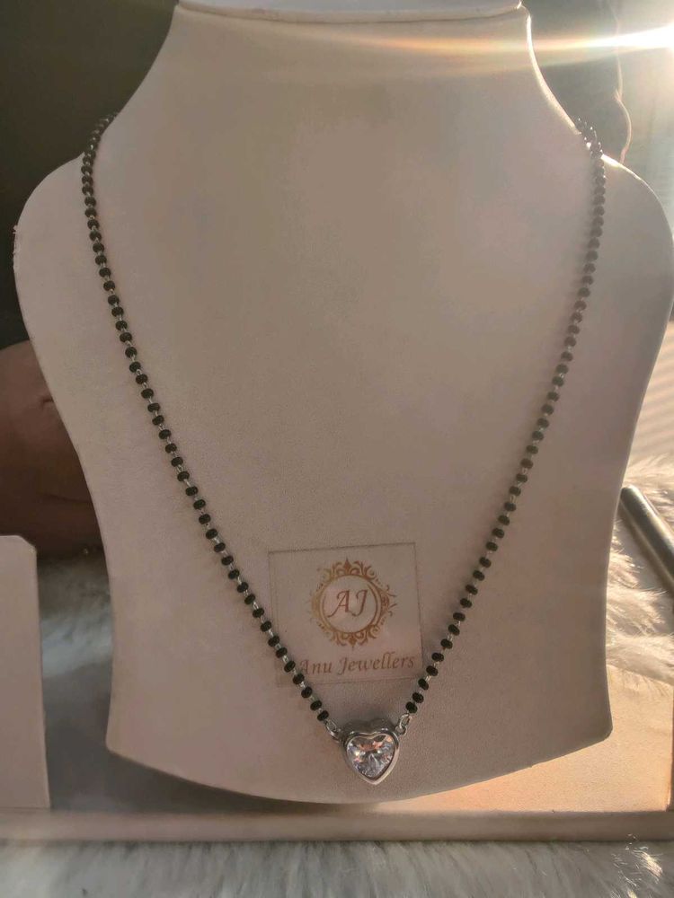 92.5Heart Pendant Mangalsutra Necklace