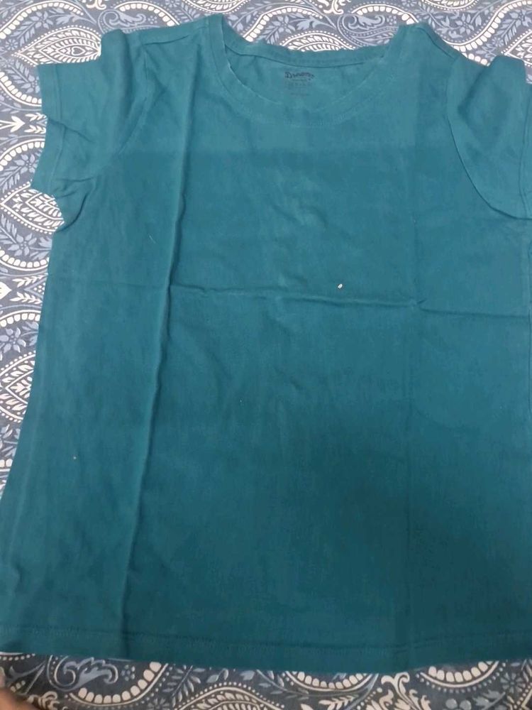 Teal Round Neck T-Shirt