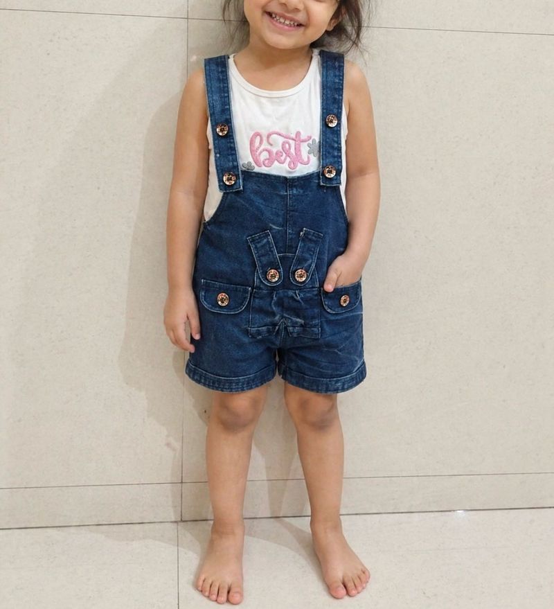 Cute Denim Overalls for Girls