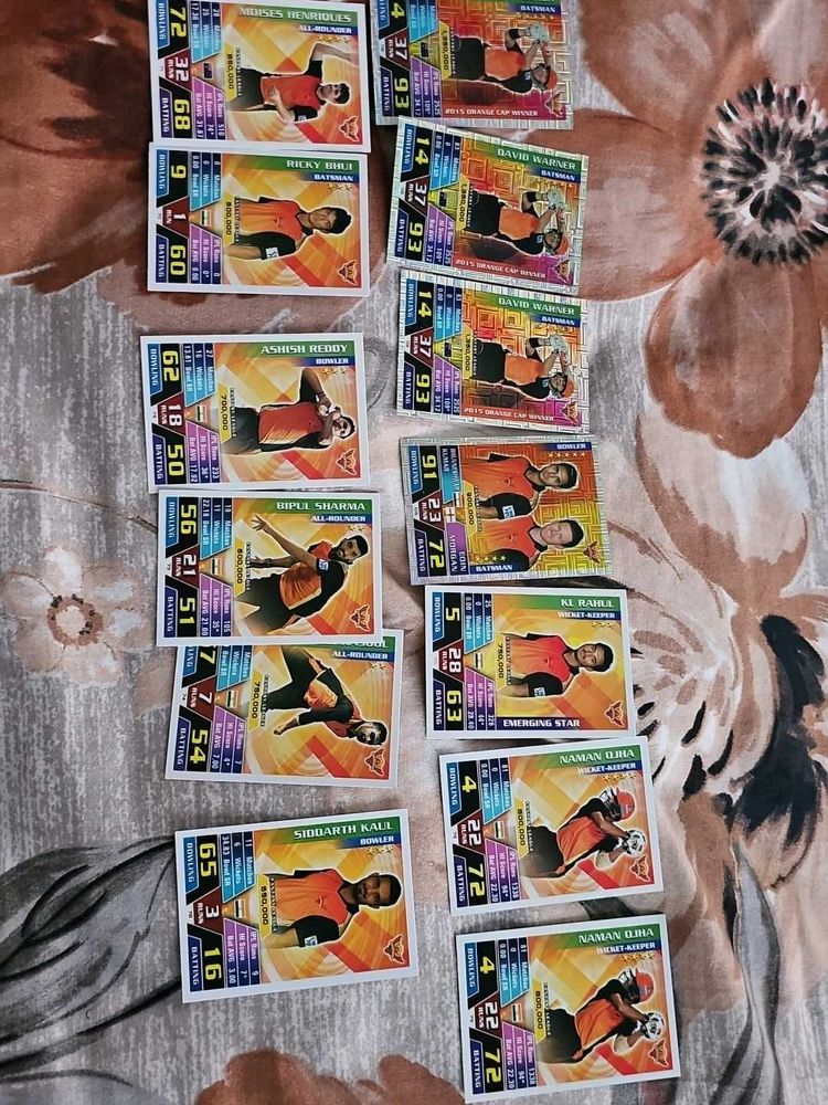 topps cricket attax 2016 srh team set hyderabad