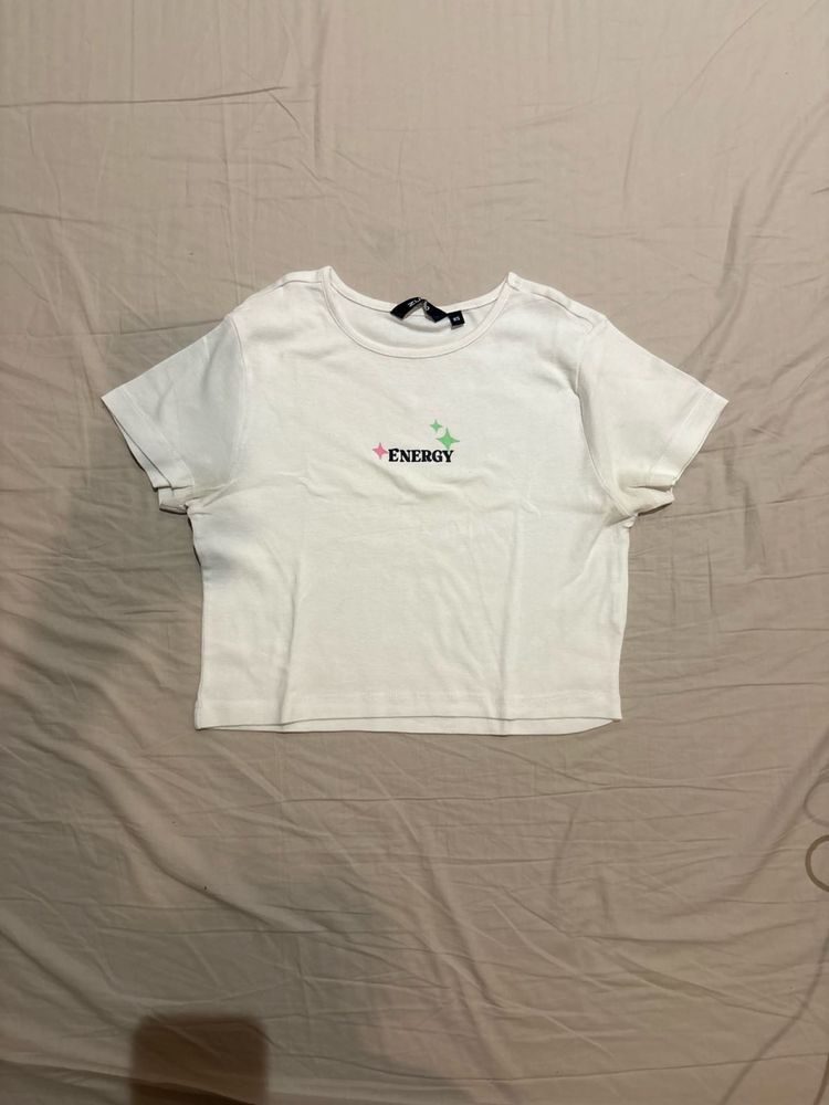 ZUDIO White Baby Tee (XS)