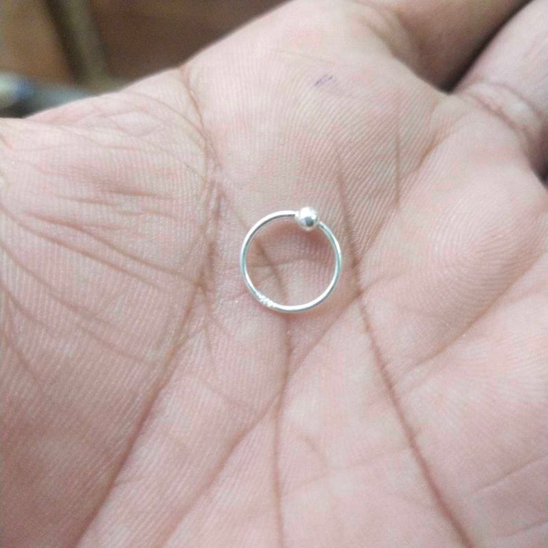 Pure 925 Sterling Silver Ball Closure Nose Ring