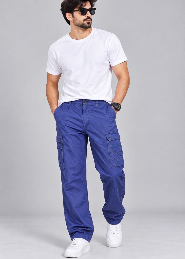 Men's Blue Cargo Pants