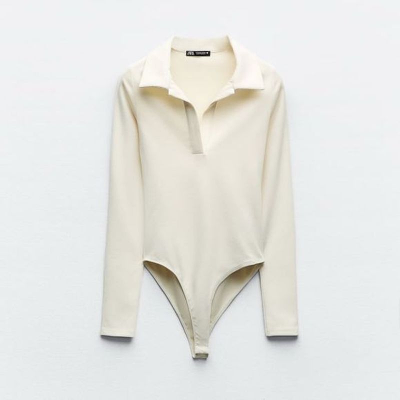 Zara Bodysuit - Long Sleeve, Collared
