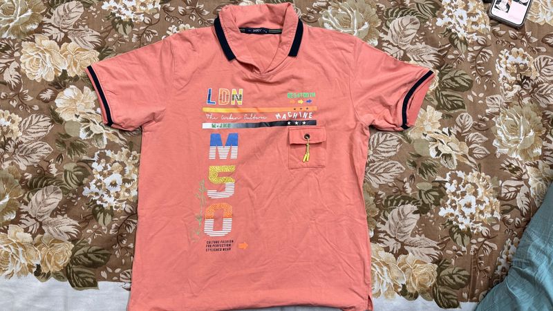 Men's Graphic Print Polo T-Shirt