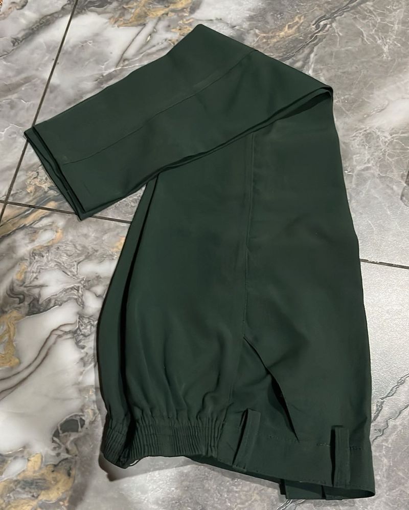 Dark Green Palazzo Pants