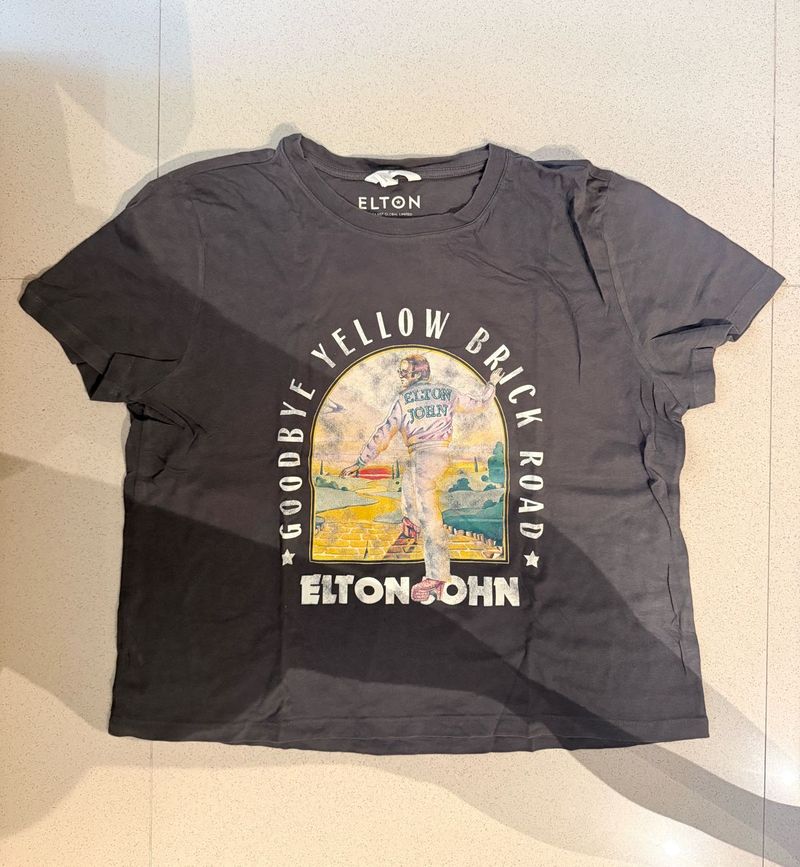 elton john graphic t-shirt