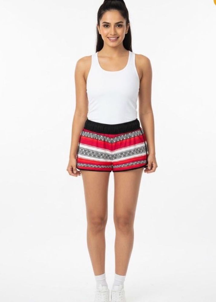 Vibrant Striped Athletic Shorts