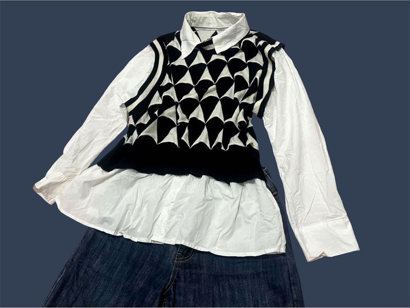 Black and white tops