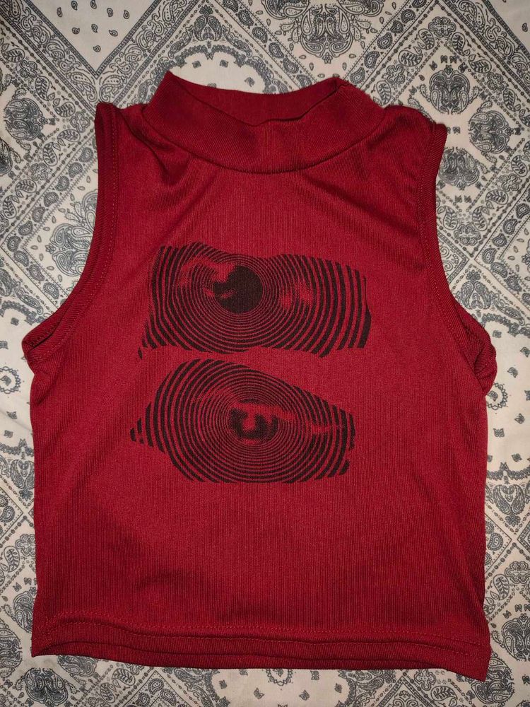 Red Graphic Tank Top