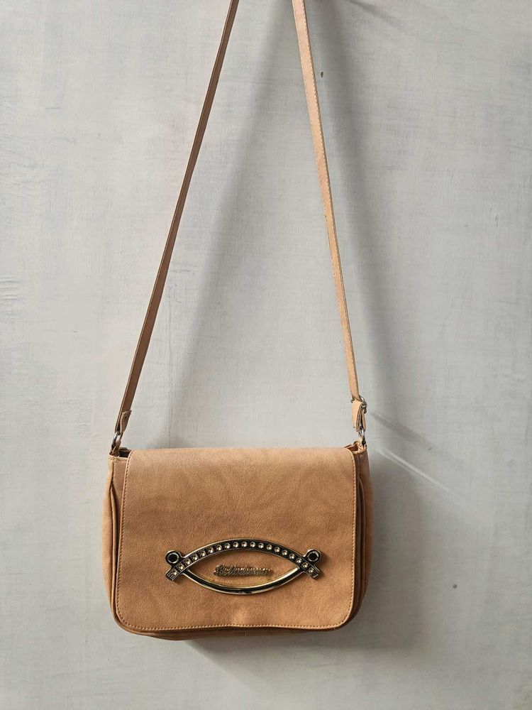 Stylish Tan Crossbody Bag
