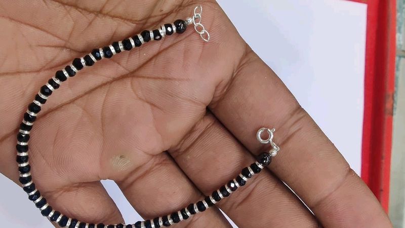 Black Beads Pure Silver