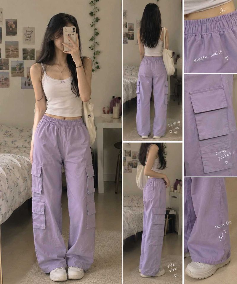 Lavender Cargo Pants