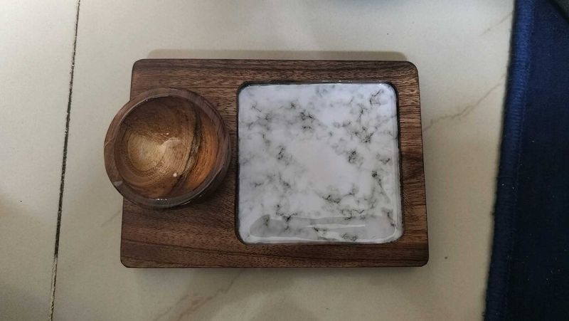Wooden Tray with Bowl