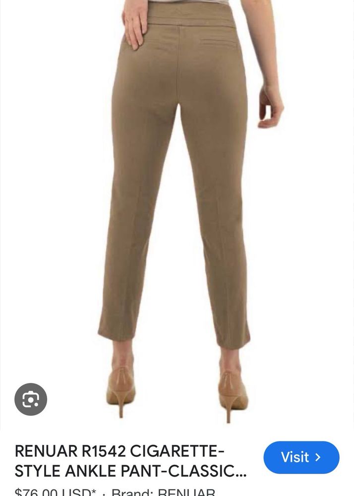 imported Greyish green Straight stretchable Pants