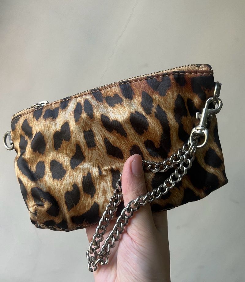 Guess leopard print wristlet bag