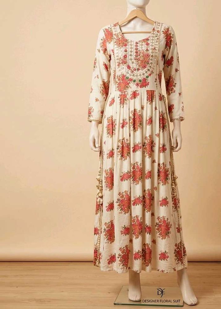 Elegant Floral Print Kurta Set