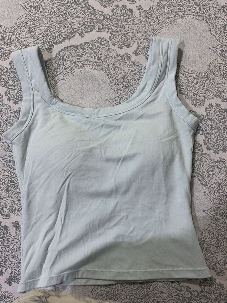 cropped tank top with bra