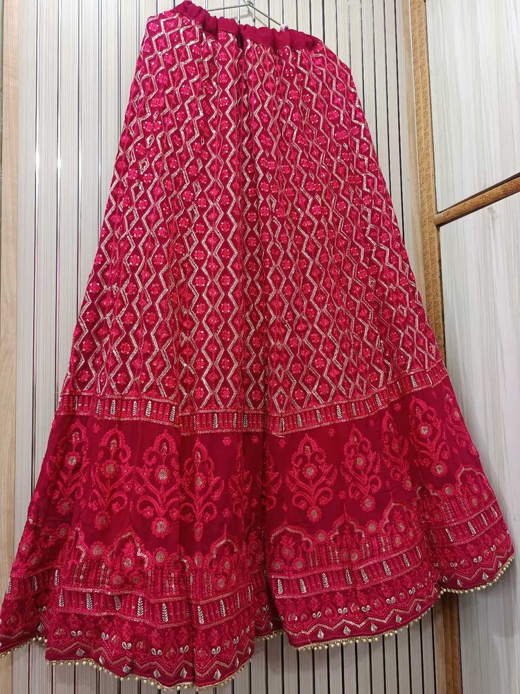 Elegant Pink Embroidered Ethnic Lehnga choli