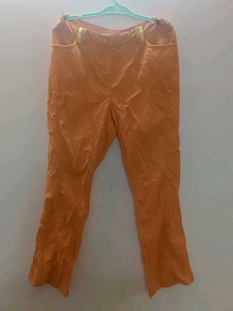 Orange Casual Pants