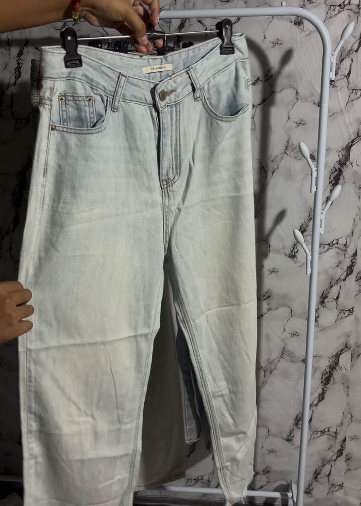 Light Wash Wide Leg Jeans