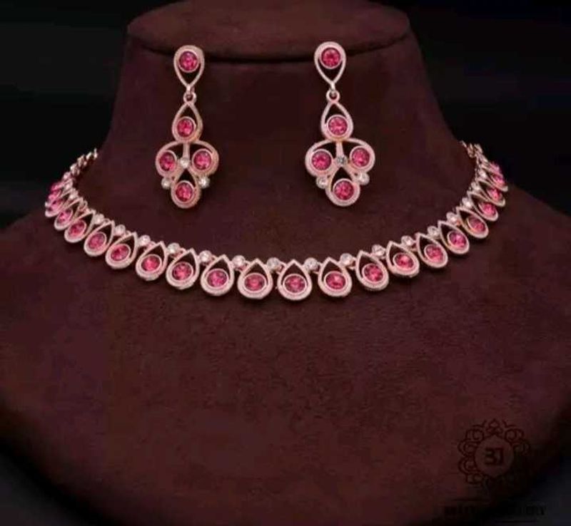 Pink  Necklace Set