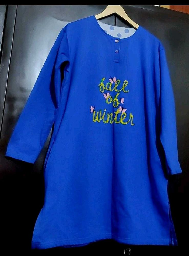 Blue🔵 Winter Top Tunic For Girl Or Woman 40 Bust