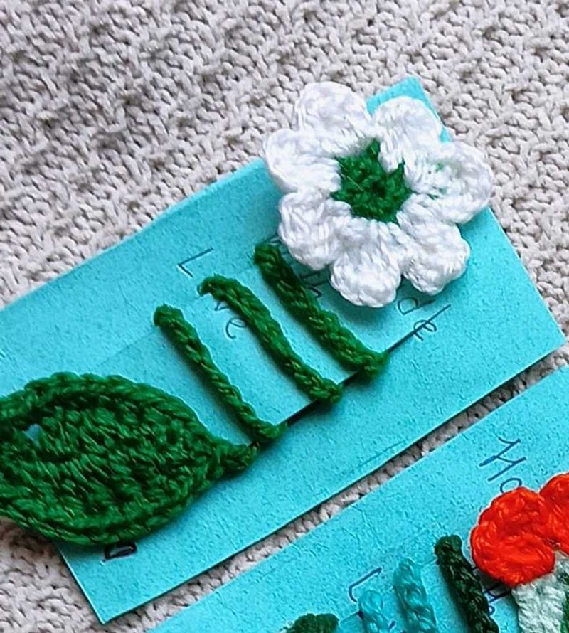 Handmade Crocheted Flower Bookmark