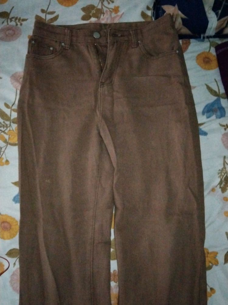 Brown Wide Leg Jean