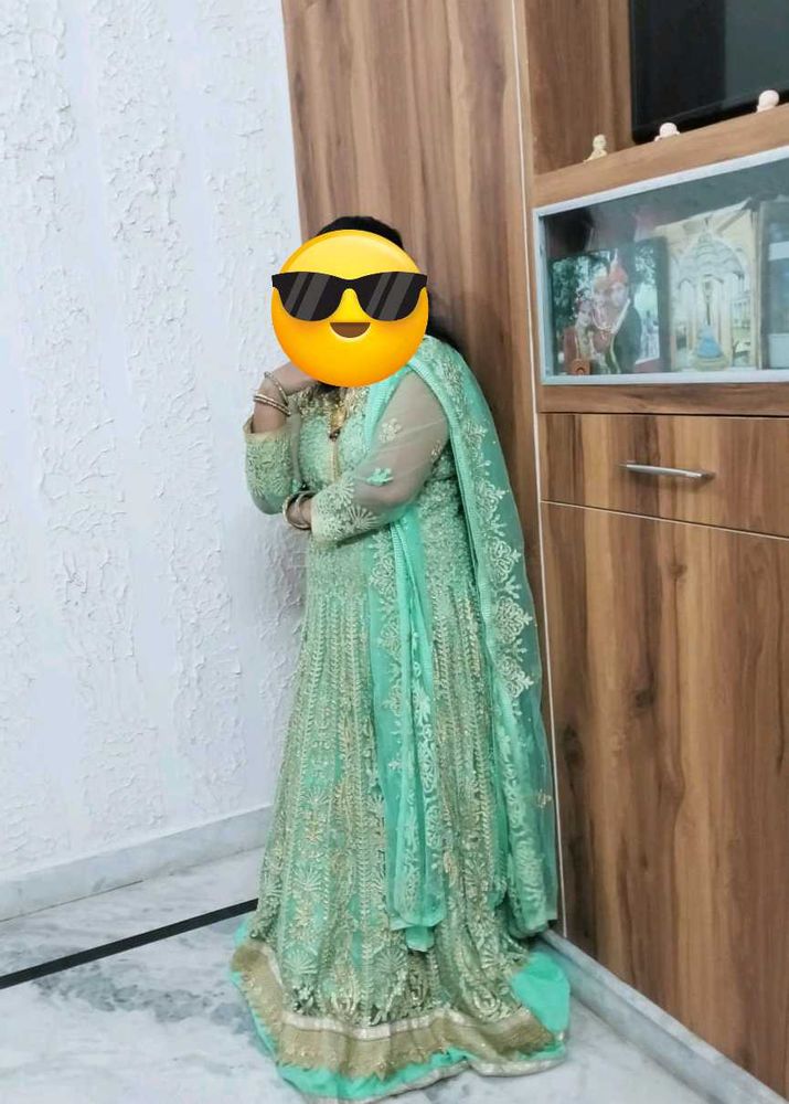 Heavy Work Gown With Embroidered Dupatta
