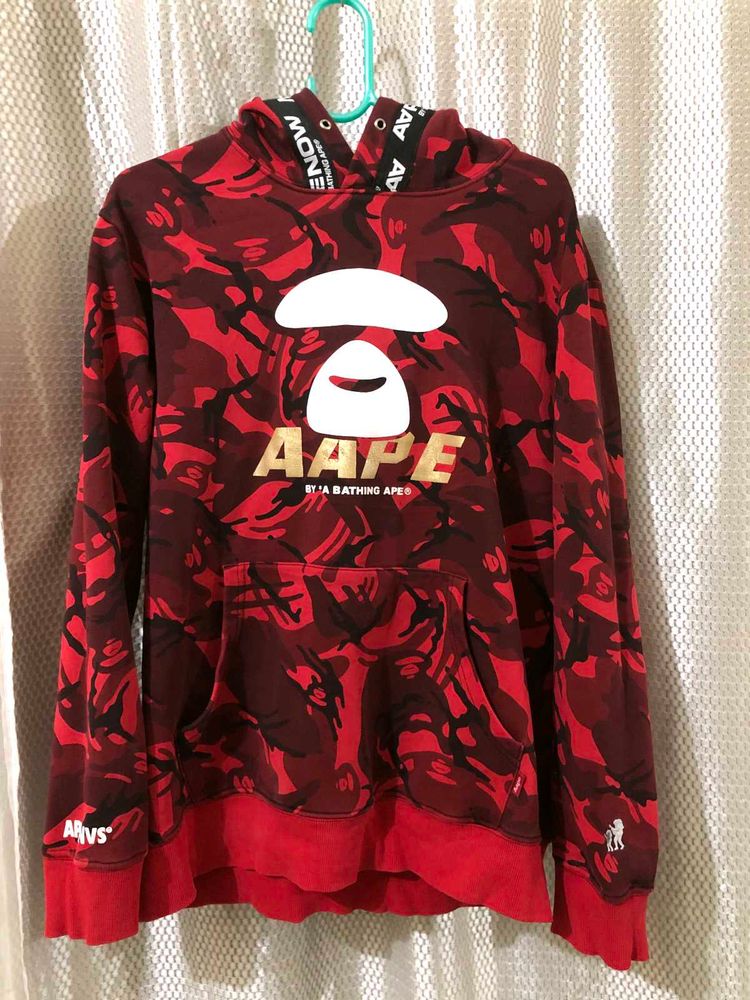 AAPE BAPE Red Camo Hoodie