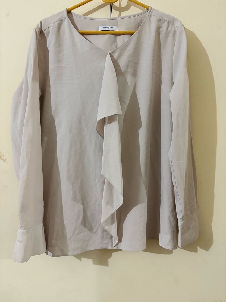 Elegant Ruffle Front Blouse