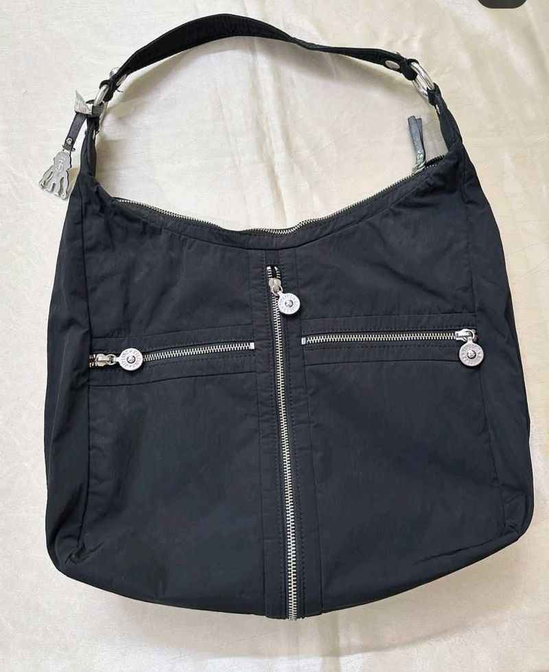kipling Stylish Black Hobo Bag