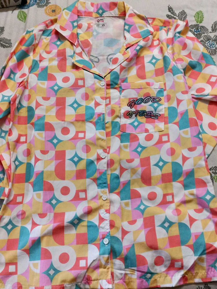 Vibrant "Good Vibes" Sleepshirt