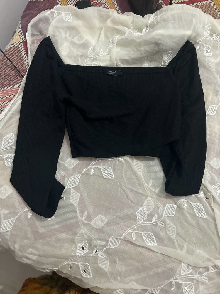 Black Full Sleeves Top